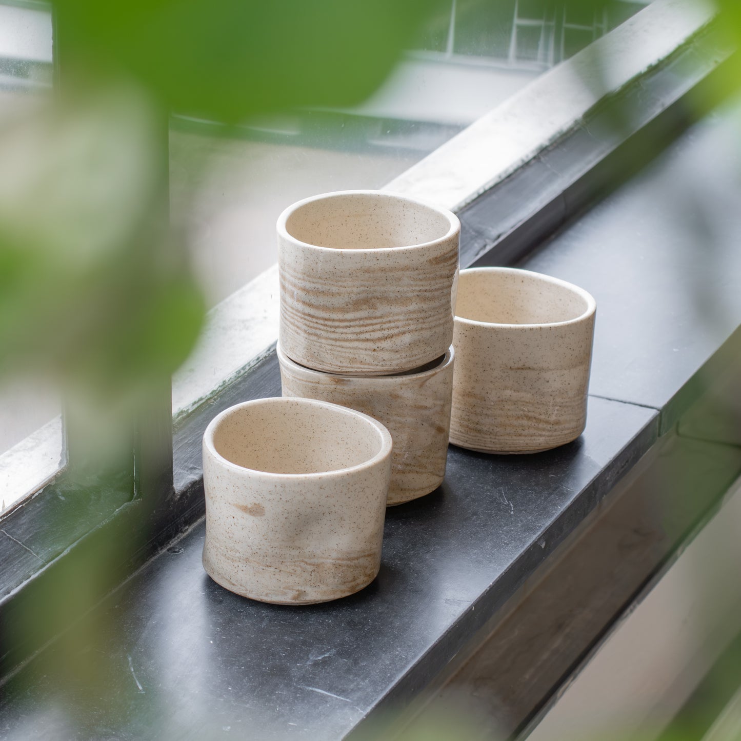 #NIEUW: Marmer wobble mok (spikkel/leder)