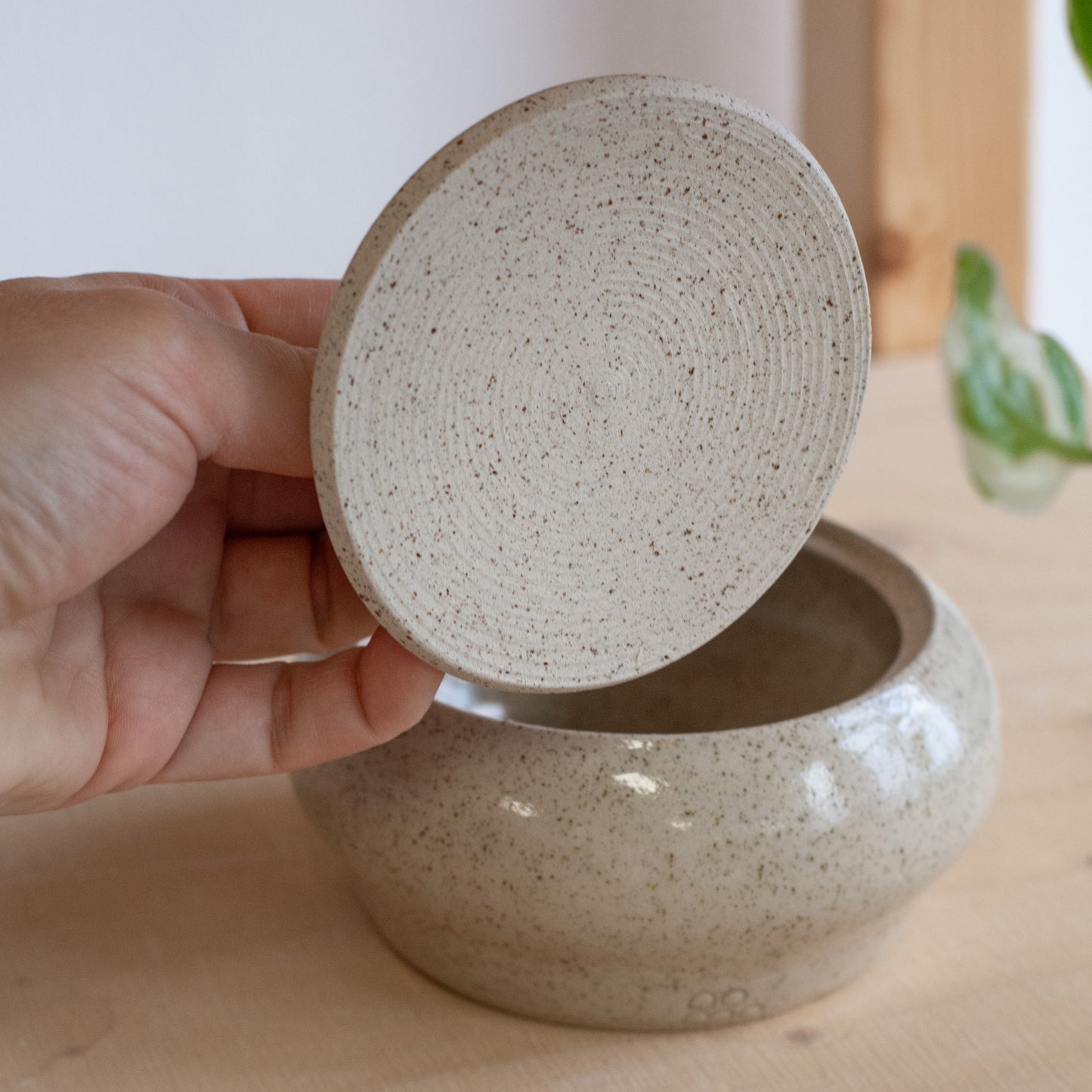 #NIEUW: Potje met deksel (spikkel)